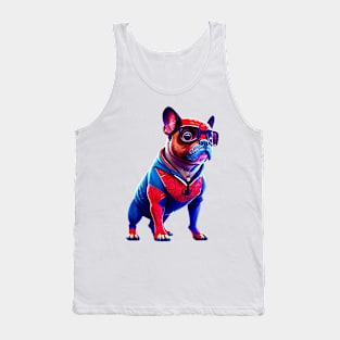 Super Frenchie: Red and Blue Hoodie Version 4 Tank Top